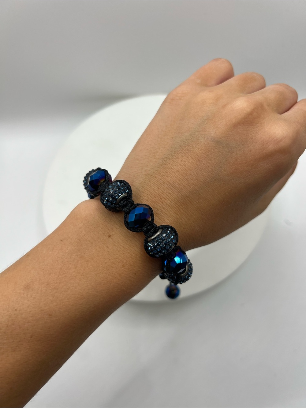 1308.‎ Cara New York Blue Beaded Bracelet 5 1/2” Plus, Adjustable Closure